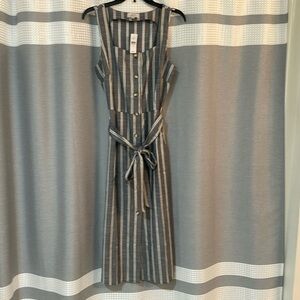 NWT Loft Outlet Women’s Button-Up Sleeveless Dress